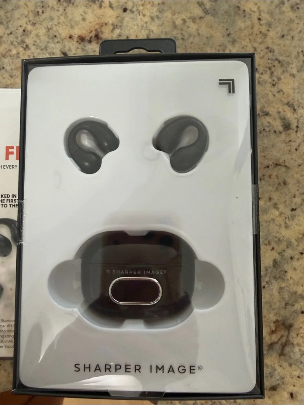 NWT Sharper Image Open Air Clip True Wireless Earbuds — Black